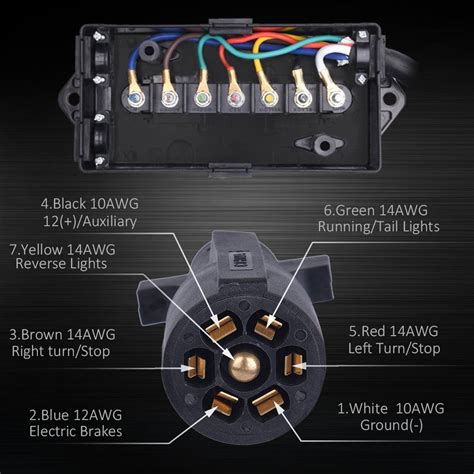 7-way rv blade replacement trailer harness junction box|7 way rv blade connectors.